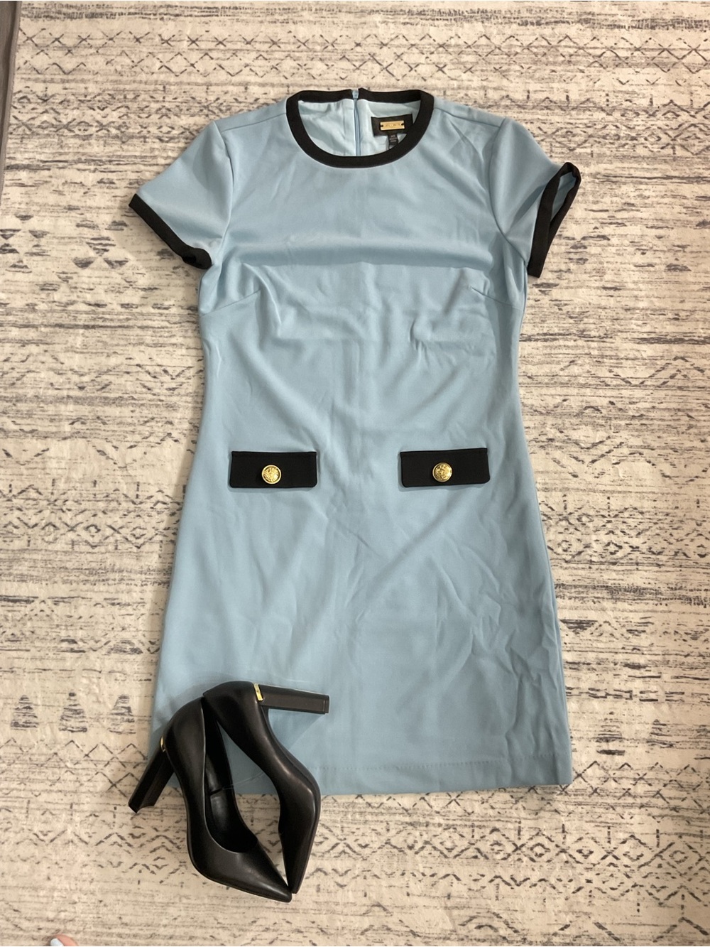 Alexia Admor Blue Halogen Mini Dress + Marc New York Classic Black Pumps Party
